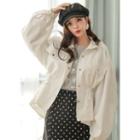 Balloon-sleeve Lace-detail Safari Jacket