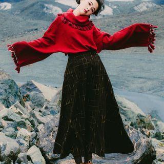 Tassel Turtleneck Sweater
