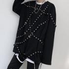 Grommet Strap Long-sleeve T-shirt