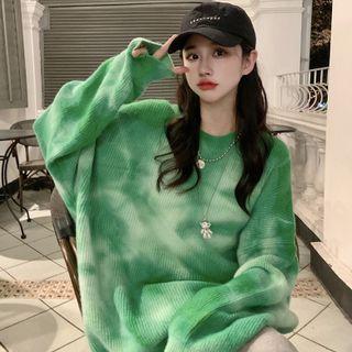 Long-sleeve Dyed Knit Sweater