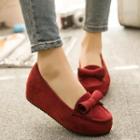 Bow Wedge Loafers
