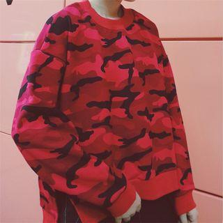 Camo Print Pullover