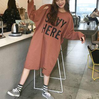 Cut-out Shoulder Printed Dress