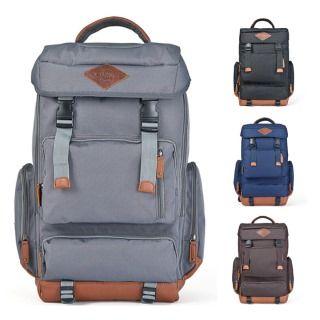 Faux-leather Panel Backpack