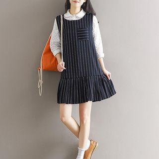 Sleeveless Plaid Pleated Mini Dress