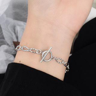 Geometric Sterling Silver Bracelet 1 Pc - Silver - One Size
