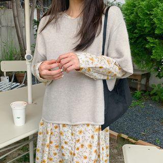 Tie-back Woolen Knit Top