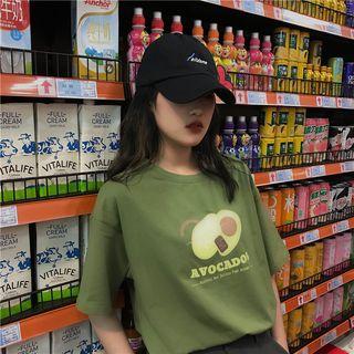 Short-sleeve Print T-shirt Avocado - One Size