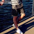 Drawstring Waist Sweat Shorts
