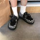 Square-toe Paneled Lace-up Casual Shoes