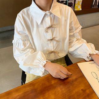 Bow Detail Puff-sleeve Blouse
