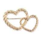 Woven Heart Brooch Gold - One Size