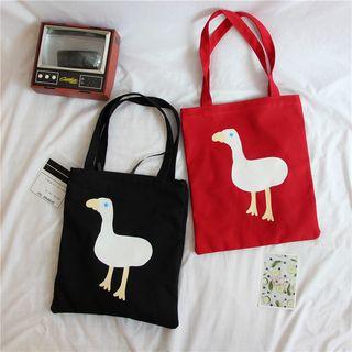 Duck Print Canvas Tote Bag