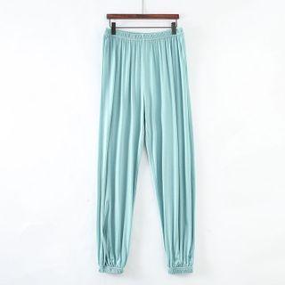 Plain Band-waist Lounge Pants