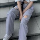 Heart Cutout Sweatpants