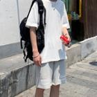 Set: Elbow-sleeve T-shirt + Printed Shorts