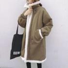 Fleece Trim Zip Coat