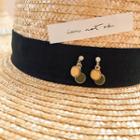 Faux Crystal Disc Fringed Earring 1 Pair - Yellow & Red & Green - One Size