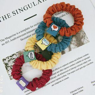 Lettering Applique Hair Tie