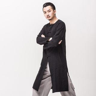 Chinese-style Frog-button Long Cardigan