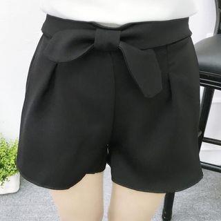 Round Buckle Wide Leg Shorts