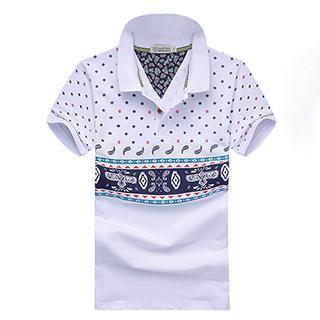 Short-sleeve Printed Polo Shirt