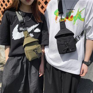 Applique Drawstring Sling Bag