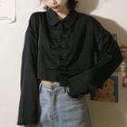 Frog Buttoned Cropped Shirt