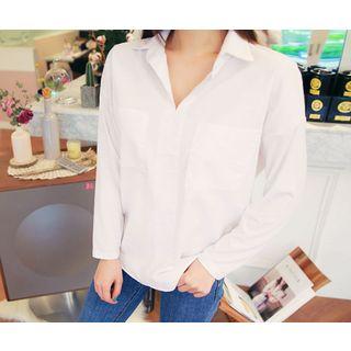 Dual-pocket Half-placket Top