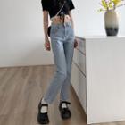 High-waist Shift Cropped Pants Jeans