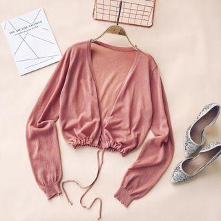 Drawstring Hem Cardigan