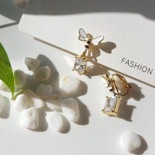 Alloy Bee Rhinestone Dangle Earring