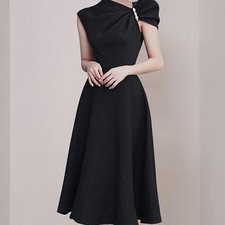 Asymmetrical Midi A-line Dress
