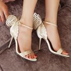 Ankle Butterfly Accent High Heel Sandals