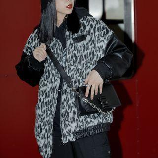Leopard Print Baseball Jacket