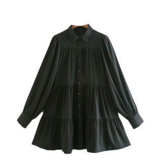 Long-sleeve Shirt Mini Dress