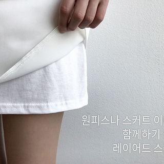 Band-waist Inner Miniskirt