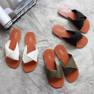 Origami Strap Slide Sandals