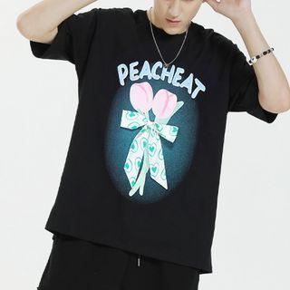 Flower Print Bow T-shirt