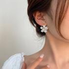 Heart Flower Alloy Dangle Earring 1 Pair - Gold - One Size