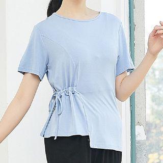 Short-sleeve Drawstring Dance Top (various Designs)
