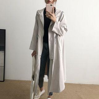 Hooded Long Zip Coat