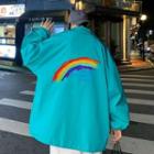 Rainbow Print Zip Jacket