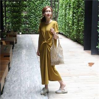 Twist-front T-shirt Dress