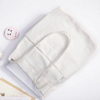 Crossbody Canvas Tote Bag White - One Size
