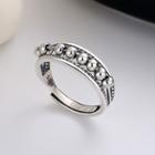 Bead Sterling Silver Open Ring 1pc - A037j - Silver - One Size