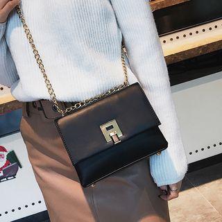 Two-tone Faux Leather Crossbody Bag