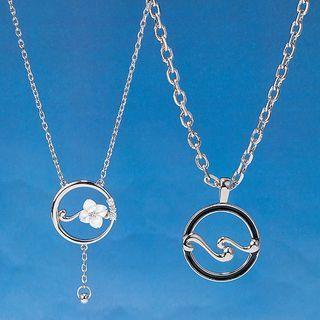 Flower / Wave Pendant Alloy Necklace / Set
