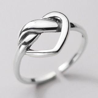 Heart Knot Sterling Silver Ring S925 Silver - Ring - Silver - One Size
