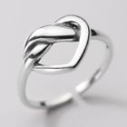 Heart Knot Sterling Silver Ring S925 Silver - Ring - Silver - One Size